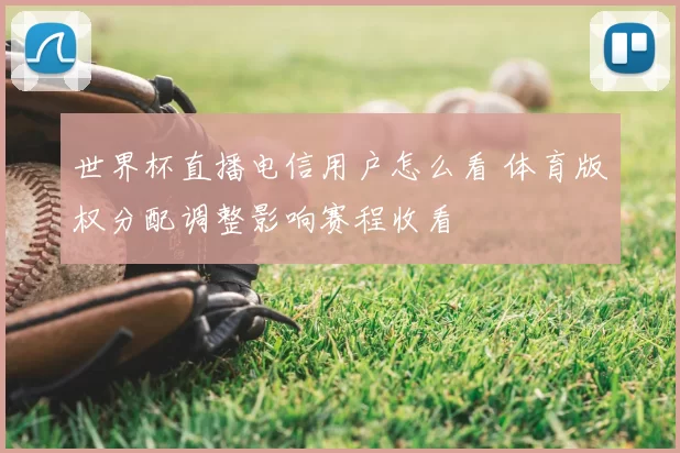世界杯直播电信用户怎么看 体育版权分配调整影响赛程收看